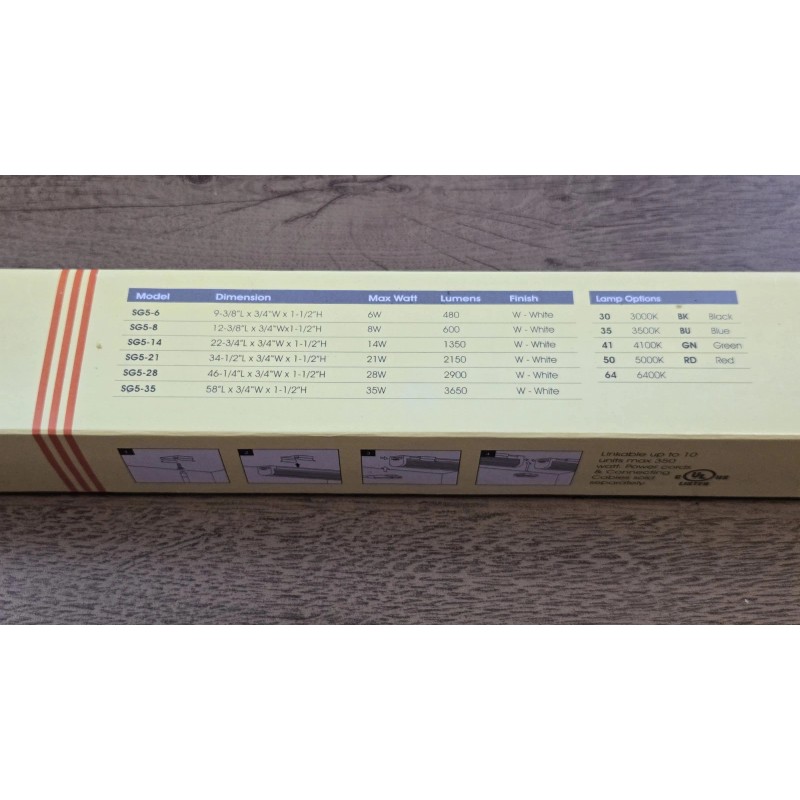 JESCO SG5-14/64W Sleek Plus T5 3 Wire Grounded Light Fixture