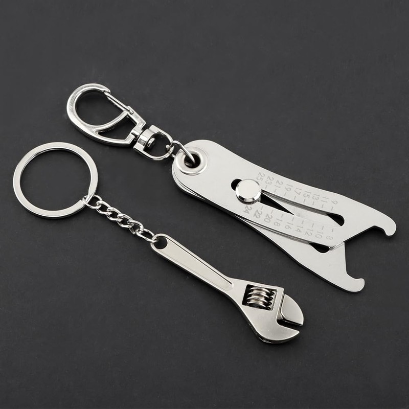 Pilarmuture Portable Precise Thread Size Checker Keychain,Precise Bolt Size Finder