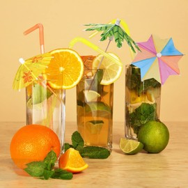 120 piezas de paraguas para bebidas de cóctel, paraguas tropical hawaiano, mini paraguas de papel para decoración de fiestas, decoración de pasteles, picnic, bar, cumpleaños