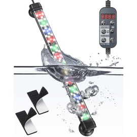 Pawfly 6.5 W Aquarium LED Light 12 Inch 24/7 Fish Tank Light with Full Spectrum IPX8 Waterproof Light Multi-Colored LEDs with D/N Mode Single Color Effects Timer and Adjustable Brightness