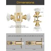 EHOMEWARE 1 Pack Glass Door Knobs Interior, Door Locks for