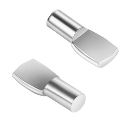 1/4 Inch Shelf Pegs Pins, Spoon Shaped Shelf Pins Support Pegs for Shelves, Nickel Plated Shelf Pins Holders, 100 PCS