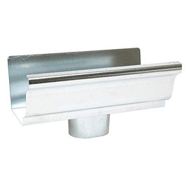 Amerimax 4.5 in. H x 4.5 in. W x 8 in. L Metallic Galvanized Steel K Gutter Drop Outlet