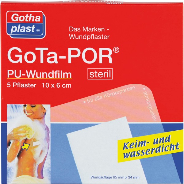 GOTA-POR PU Wound Film 10 x 6 cm Sterile Plasters