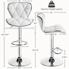 Yaheetech Bar Stools Set of 2, Island Chairs Shell Back,