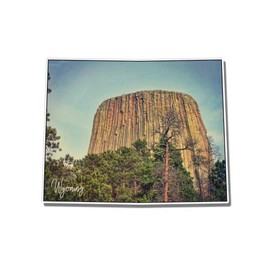 Wyoming Devils Tower - 5" Vinyl Sticker - For Car Laptop I-Pad - Waterproof Decal