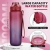 AOPREL Leakproof Water Bottle 1L/650ML with Time Marker, BPA-Free Tritan