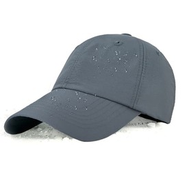 YAMEE Unisex Waterproof Baseball Cap Outdoor Hat Quick Dry Sun Hat [All Senson] (Dark Grey)