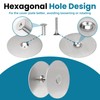Door Knob Hole Cover Plate, 1 Pack 2-5/8" Diameter Round