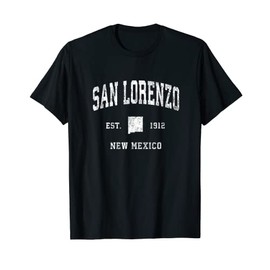 San Lorenzo New Mexico NM Vintage Athletic Sports Design T-Shirt
