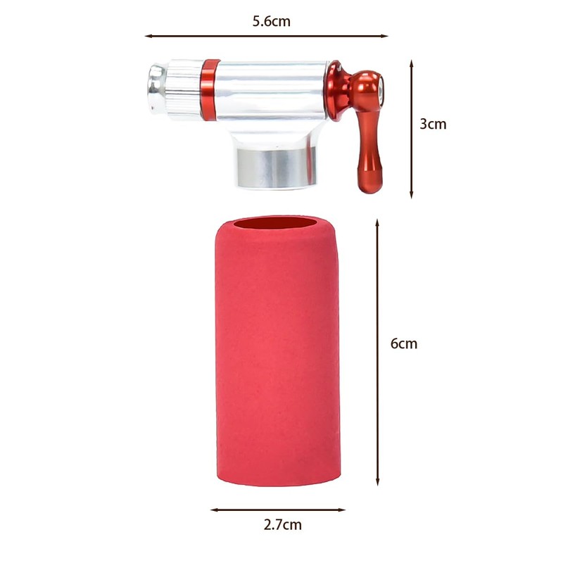 Sarini CO2 Inflator with Insulated Sleeve, Quick and Easy Valve
