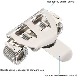 JEYORZY 3 x Nurse Accessories Stainless Steel Pen Holder, Adjustable Three Holes Pen Holder, Nurse Accessories Clip for Tunic Care Accessories for Doctor and Nurse Uniform Notebook Holder