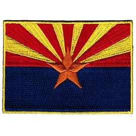 Arizona State Flag Embroidered Patch Velcro®-Brand Fasteners AZ Emblem
