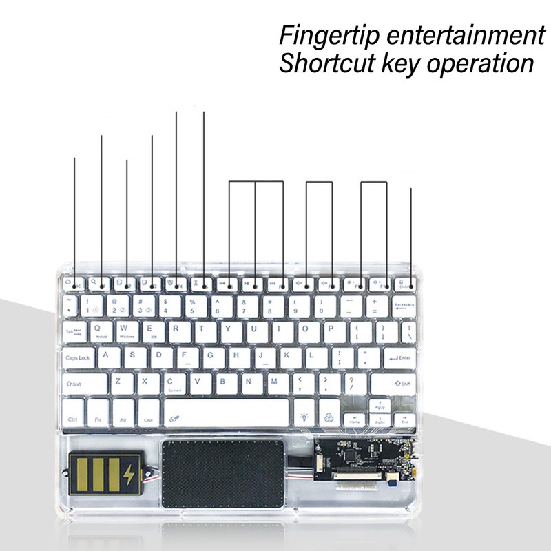 Wireless Bluetooth Keyboard Multifunctional Acrylic Keyboard for Windows for Android