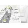 MODERNO Non-Woven Table Runner, Dark Grey, Modern, Festive Decoration for