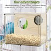 PINVNBY Transparent Acrylic Parakeet Nesting Box Budgie Breeding Box Bird