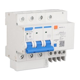 DZ47LE-32 3P+N C20 Current Circuit Breaker, Transparent Molded, Leakage, 20A, 400V, for Home Decoration, Engineering Construction