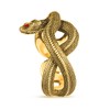 THJEW Retro Gold Snake Ring,14K Gold Plated Cool Punk Gothic