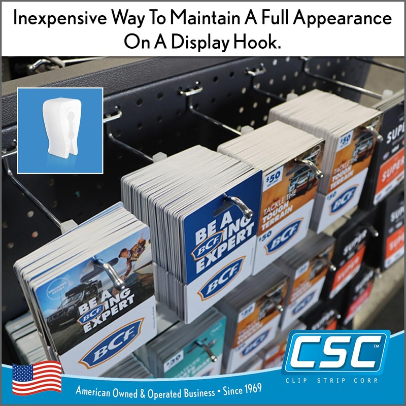 100 Pack Inventory Control Clips, Peg Hook Product Stoppers, Fits