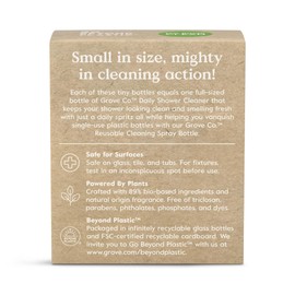 Grove Co. Daily Shower Cleaner Refill Concentrate (6 x 1 Fl Oz), Creates 32 Oz Cleaner, Removes Soap Scum, Scrub-Free, Plant-Based Household Cleaning Supplies, Lavender Blossom & Thyme Fragrance