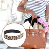 CAXUSD Creative Double-sided Detachable Shoulder Bag Strap Leopard Black Versatile