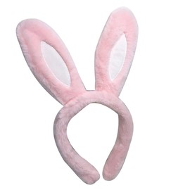 Healvian Cute Bunny Ear Headband for Women and Girls Plush Fabric Hair Accessory for Easter Cosplay for Dress Up Makeup and Everyday Wear