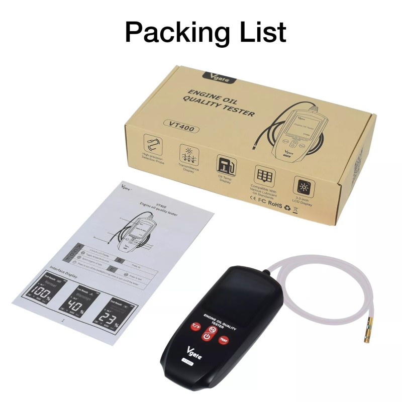Vgate Engine Oil Quality Tester LED Display Gasoline Diesel Analyzer