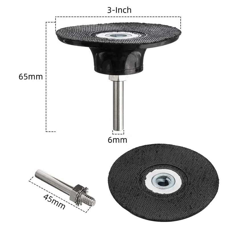 Bestgle 2pcs 1/4" Shank 3" Rotary Disc Pad Holder Type