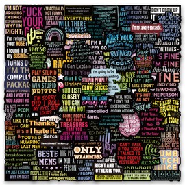 Bonitzdm Sarcastic Stickers,108PcsFunny Black Sarcastic Stickers for Adults,Snarky, Humorous Quotes Stickers for Water Bottle,Laptop,Phone,Hard Hat,Bumper,Gifts for Adult