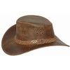Black Jungle Dandenong Leather Hat Brown, brown