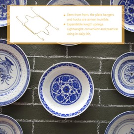 LALOCAPEYO 12PCS Decorative Board Clothes Hanger Invisible Wall Spring Hook with 3 Sizes for Home Decoration Wall Hook 6/8/10 inches for Antique Board and Art