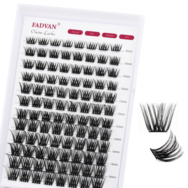 96 Clusters DIY Lash Extensions - D Curl 0.07mm 8-16mm
