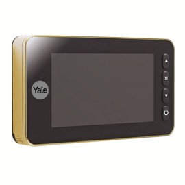 Yale Digital Door Viewer Auto Imaging -5800 - Gold - Nimmt Bilder/Videos auf - integrierte Türklingel - Live-Anzeige - Bewegungserkennung - Messing