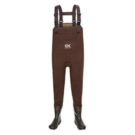 Duck and Fish Brown Neoprene 200G Thinsulate Hunting Fishing Bootfoot Chest Wader (US 10)