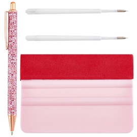 GORGECRAFT 4 Pieces Precision Pin Pen Set Craft Vinyl Weeding Tools Retractable Air Pin Pen Wrap Installation Kit with Lead for Removing Bubbles on the Film (Pink)