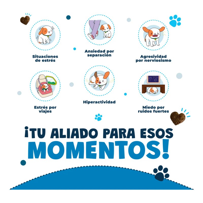 Waggys® Relax Suplemento Natural Para Estrés Y Ansiedad 60pz