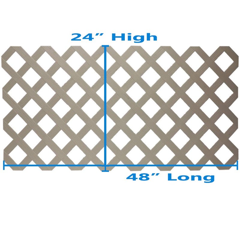 White Plastic Lattice Fence (48 in.) for Use with Fanta-Sea