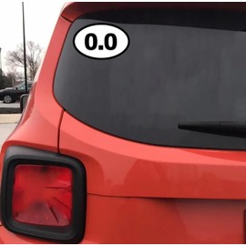 0.0 No Running Marathon Vinyl Sticker – 5 x 3 Inch Oval – Set of 3 for Car, SUV, Truck, Window, Bumper, Laptop