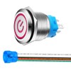 Gebildet 0.87 inch/22 mm Stainless Steel Push Button Switch 12V-24V