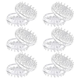 12 Pack Spiked Caster Cups Clear Furniture Castor Cups Round Carpet Protectors Cups Non Slip Carpet Savers Floor Carpet Protectors for Sofas Tables Chairs Furniture Legs - 50mm Diameter