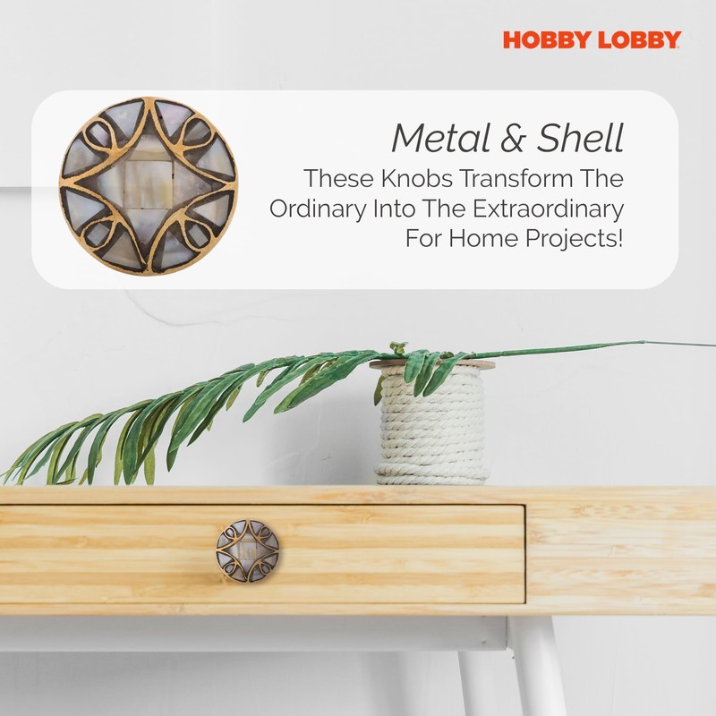 Brass Capiz Metal Knob – Premium Decorative Knobs for Cabinets