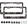 Delerain Funny Honey Bee 2Pcs License Plate Frame, Aluminum Metal