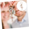 COLLBATH Sturdy Alloy Keychain Cross Keyring Heart Pendant Decorative Keychain