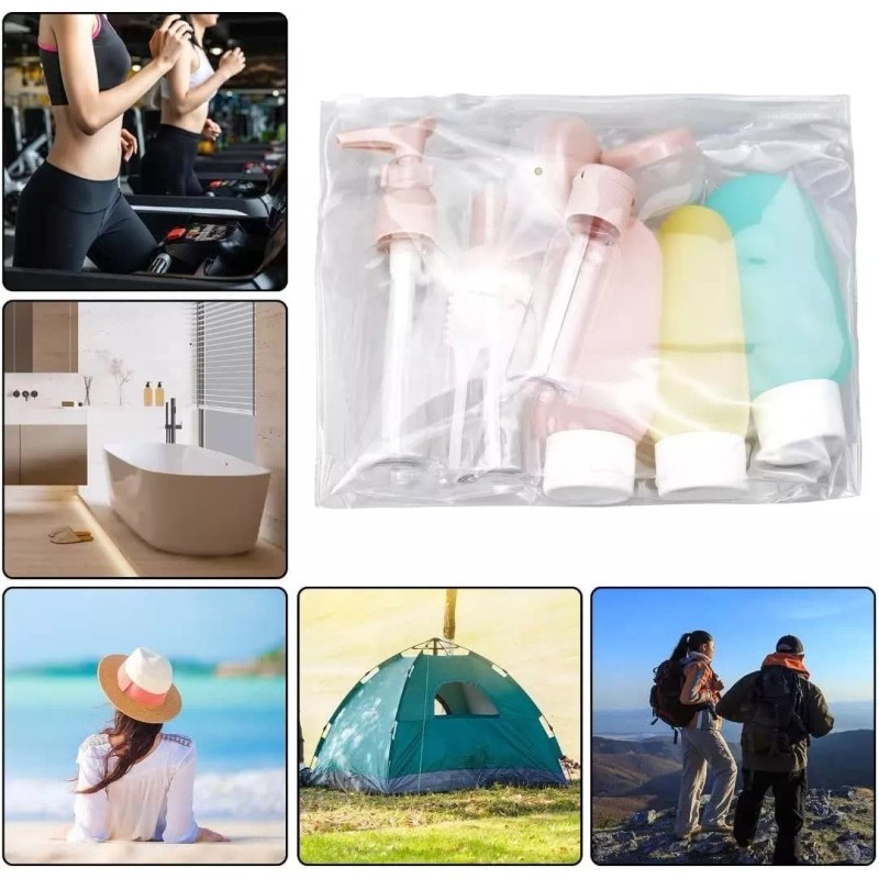 SANBREVE Contenedores De Viaje, Botella Viaje De Silicona 11 Piezas