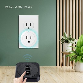 SRDKG 220v Remote Outlet Switch Wireless,Ac 120v Remote Control Outlet Plug Wireless on Off Power Switch,240v Wireless Wall Switch Remote Control Outlet Switch Kit for Light