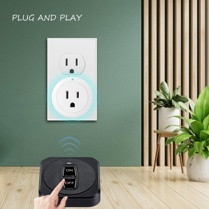 SRDKG 220v Remote Outlet Switch Wireless,Ac 120v Remote Control Outlet