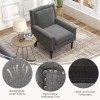 COSTWAY Modern Armchair Upholstered Living Room Chair w/Ergonomic Backrest and