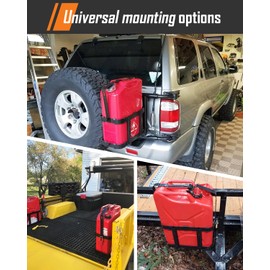 SPARKWHIZ Jerry Gas Can Holder, 5 Gallon / 20 Liter Steel Jerry Can Mount Brackets