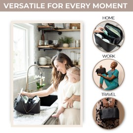 Wearable Breast Pump Bag with Cooler, Pumping Bag for Work, Compatible with Wearable Breast Pumps, Removable Breast Milk Cooler Included, Portable Pump Carrying Case with Room for Accessories