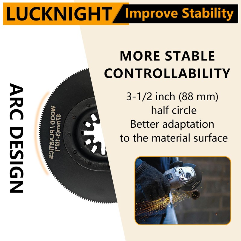 LUCKNIGHT 37 Piece Multitool Saw Blades Universal, Multi-Tool Accessory Set,